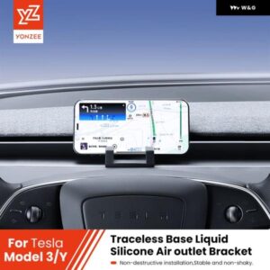 TESLA HIGHLAND MODEL 3 Y JUNIPER 車載電話 ホルダー エアベント クリップ モバイル携帯電話 スタンド 車内 液体シリコン エア アウトレット
