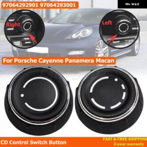 カーセンター コンソール オーディオ ボリュームノブカバー ポルシェ 718 911 カイエン パナメーラ マカン ボクスターケイマンCD コントロール スイッチ