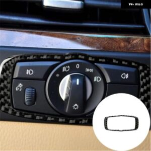カーボン ヘッドライト スイッチ フレーム ステッカー 5シリーズ E60 E70 E71 X5 X6 2005-2011 カー スタイリング アクセサリー