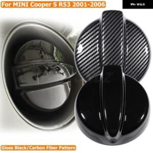 グロスブラック燃料タンクカバー MINI COOPER S R53 2001-2006 カーボンパターン カー スタイリング アクセサリー