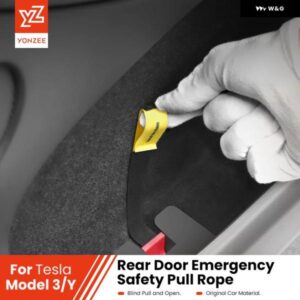 テスラ モデル3 ハイランド モデルY ジュニパー 2021-2025 リアドア 緊急ロープ 延長 手動ドアリリース 緊急安全