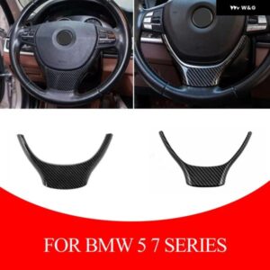 ABS ステアリングホイール ボタン フレーム ステッカー トリム BMW 5 7シリーズ 2010-2017 カーアクセサリー