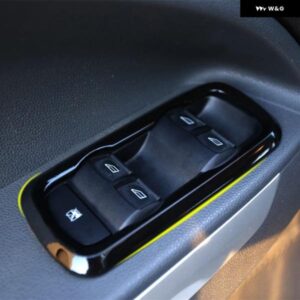 ABSクロームウィンドウリフタースイッチデコレーション パネル カバー トリム ステッカー フォード エコスポーツフィエスタMK7アクセサリー