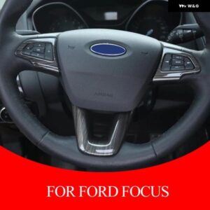ABS 車用 ステアリングホイール 装飾 トリム スパンコール ステッカー フォード フォーカス 4 MK4 2014-2018 カーアクセサリー