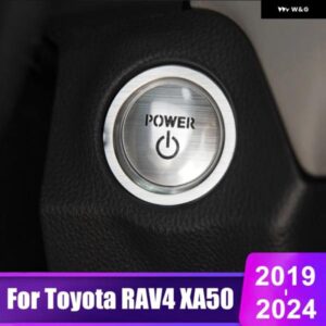 トヨタ RAV4 2019 - 24 XA50 ハイブリッドカー スタートストップ エンジン イグニッション プッシュ ボタン カバー ステッカー アクセサリー