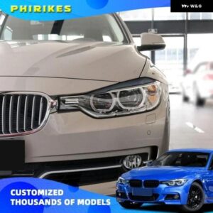 グロスブラック ABS ヘッドライト アイブロウ アイリッドカバー トリム ステッカー BMW F30 F32 F33 F34 F35 F31 318I 320I 2013-2019