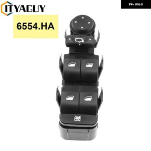 6554.HA 6554HA 6554 HA 電動パワーウィンドウマスターリフター コントロール スイッチPU ボタン パネル シトロエン C4 6554 GZ 6554.GZ