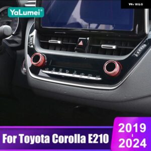 トヨタ カローラ E210 2019 - 24 ハイブリッドカー エアコン ノブ コントロール パネル ボタン カバー アクセサリー