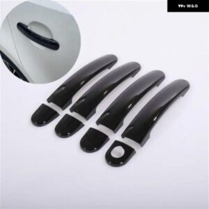 SEAT LEON MK2 1P FR FR+ CUPRA 2006~2012 グロスブラッククローム カー ドアハンドル カバー アクセサリー スタイリング ステッカー