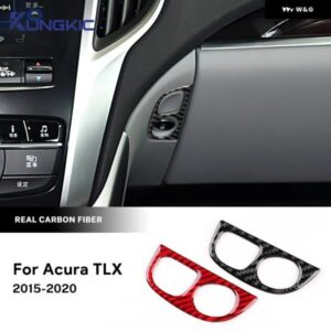 ACURA TLX 2015 - 20 LHD 車用副パイロット グローブ ボックス スイッチ トリム アクセサリー リアルソフトカーボン ステッカー