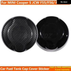 ABS プラスチックUV カーボンパターン 光沢ブラック燃料タンクカバー MINI COOPER S/SD JCW F55 F56 F57 2.0T