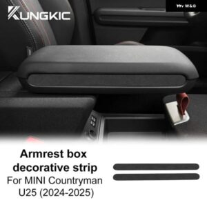 BMW ミニ クーパー カントリーマン U25 2024 2025 アームレスト ボックス サイドストリップ 装飾 カバー トリム フランネル ステッカー アクセサリー