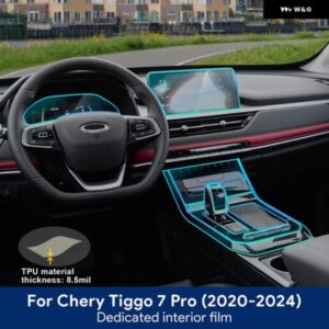 TPU CHERY TIGGO 7 PRO 2020-2024 カーナビゲーションスクリーンフィルム ギア ボックス ステッカー 傷防止 内装アクセサリー