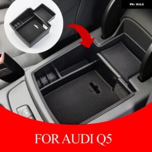アウディ Q5 2009-2017 車用センター アームレスト 収納 ボックス コンソール オーガナイザー センタートレイ 収納 車アクセサリー