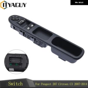 6554QC 車用電動パワーウィンドウ コントロール スイッチ プジョー 207 シトロエン C3 ピカソ 2007-2014 レギュレーター リフティング ボタン 6554.QC