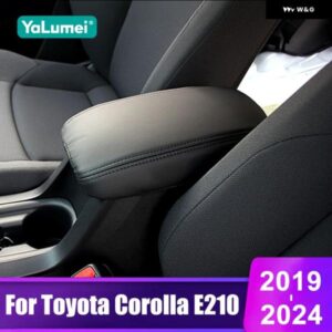 トヨタ カローラ E210 2019 - 24 ハイブリッド PUレザー 車内 アームレスト 収納 ボックス カバー トリム アクセサリー