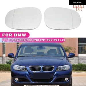 BMW 1シリーズ E82 E88 LCI 3シリーズ E90 E91 E92 E93 LCI 左右サイドミラー ガラス ブルー リアビュー リアビュー 外装 ワイド