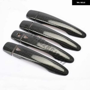 カーボンクロームカー ドアハンドル ボウルカバー トリム 日産 ナバラNP300フロンティアD23 2015-2021 スタイリング アクセサリー ステッカー