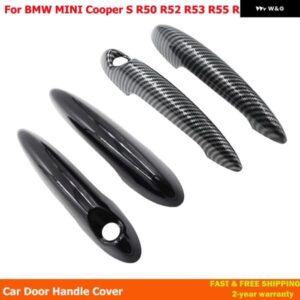 BMW MINI COOPER S R50 R52 R53 R55 R56 R57 R58 R59 R61 グロスブラック カーボン ドアハンドル カバー カーパーツ