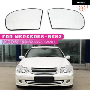 サイドバックミラー ガラスヒーター防曇デフロストドアウィングミラー シート メルセデスベンツ E C クラス W211 W203 01-07