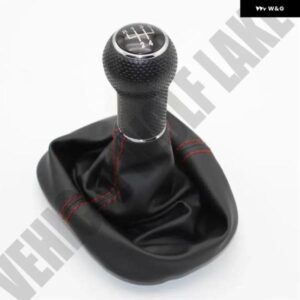 SEAT LEON 2000 2001 TOLEDO 1999 2000 2001 カー スタイリング 5速ギア レバー 23MM穴 カー シフト ノブ レザー ブーツ レッドライン