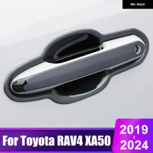 トヨタ RAV4 2019 - 24 RAV 4 XA50 ハイブリッド ステンレス ドアハンドル ボウルカバー トリム アクセサリー