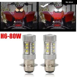 スーパーホワイト 80ワット LED フロント ヘッドライト バルブ 2個 ホンダ フォー トラック ス TRX 300 フォアマン 450 フォー トラック ス 300 スポーツ ト