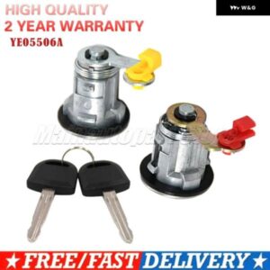 YE05506A 三菱 L200 ピックアップ 2001年11月～2005年10月 フロント左右ドアロックバレル キー2個付き