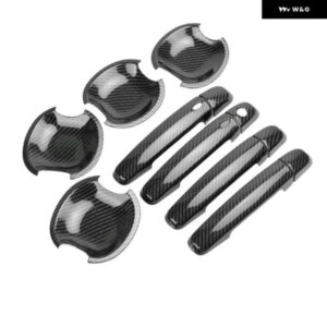 スズキ SX4 2006-2016 クロームカーボン ドアハンドル カバー トリム ステッカー スタイリング アクセサリー