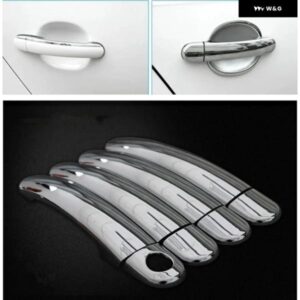 クローム カーサイド ドアハンドル カバー トリム ステッカー VW ポロ 2010 - 17
