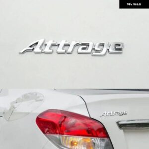 クロームシルバーアトラージュ ステッカー トランク エンブレム3Dレター ステッカー ネームプレートオートバッジロゴ デカール