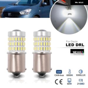 BA15S 1156 P21W LED デイタイム ランニングライト バルブ DACIA LODGY DOKKER 2012年以降 ハイパーフラッシュなし CANバス DRL 車用 ヘッドランプ