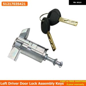 51217035421 左 運転席側 ドアロック シリンダー バレル アセンブリ キー2個付き BMW X5 E53 2000-2006