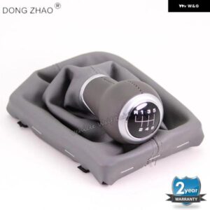 アウディ Q5 2009 - 17 車用 6速ギアスティック シフト ノブ PUレザー ブーツ 付き