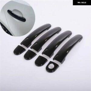 セアト トレド MK2 2000 - 06 グロスブラッククローム カー ドアハンドル カバー カーアクセサリー ステッカー