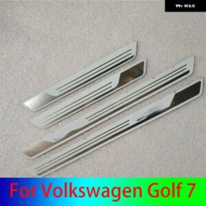 ステンレス カースレッショルドガード ウェルカムペダル 傷防止 カーアクセサリー フォルクスワーゲン ゴルフ 7 MK7 2010-2021