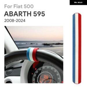 イタリアプレミアムスエード LE TRICOLORE 車用 ステアリングホイール リング 装飾 フィアット 500 アバルト 595 595C 695 2008-2020 - 24