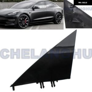 テスラ モデル3 2017 - 23 左側リアミラー ブラック塗装 トライアングル トリム パネル カーアクセサリー