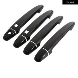 トヨタ プレビア エスティマ タラゴ 2007-2017 光沢ブラック カーボン クローム カー ドアハンドル カバー トリム ステッカー アクセサリー