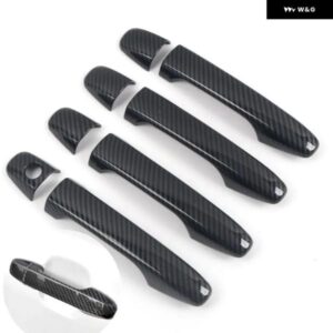 カーボン 車 ドアハンドル カバー ステッカー オーバーレイ スバル フォレスター SH 2008 - 12 スタイリング アクセサリー