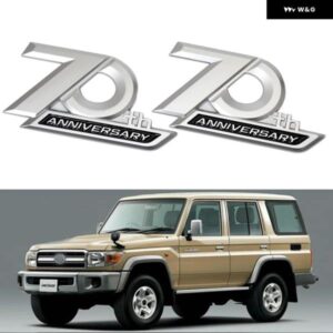 トヨタ ランドクルーザー LC70 LC76 LC77 LC79 FJ70 FJ76 FJ77 FJ79 FJ80 ピックアップ サイドフェンダー 3Dクロームエンブレムバッジ ステッカー トリム
