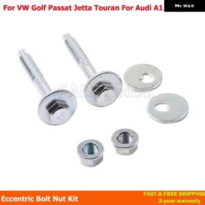 M12X1.5X97.5 VW TOURAN PASSAT GOLF JETTA アウディ A1 A3 Q2 ロアリアサスペンショントーアライメント偏心ボルトナットキット X2