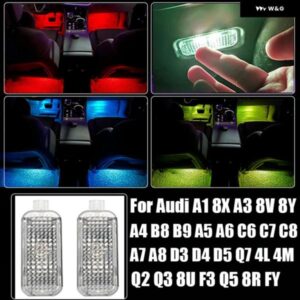 アウディ A1 8X A3 8V 8Y A4 B8 B9 A5 8T A6 C6 C7 C8 A7 A8 D3 D4 D5 Q2 Q3 8U F3 Q5 8R FY Q7 4L 4M 車足元ライトアクセサリー