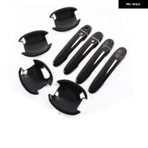 グロスブラッククロームカー ドアハンドル カバー トリム ステッカー 日産 ヴァーサティーダ2012-2018 スタイリング アクセサリー