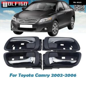 グレー インナー インサイド ドアハンドル フロント リア 左 右 クローム トヨタ カムリ 2002 - 06 69206-33030 69205-33040