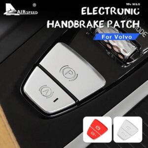 アルミ 合金 ボルボ S90 V90 XC60 XC90 2017 2018 2019 アクセサリー ステッカー パーキング ブレーキ ボタン 装飾 カバー