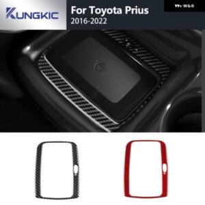 トヨタ プリウス 2016 - 22 LHD RHD 車内中央 制御 ワイヤレス充電 フレーム リアルソフトカーボン