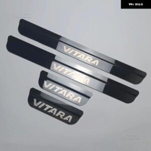 スズキ ビターラ 2015 2016 - 2018 2019 2020 ステンレス ドアシル スカッフプレート ガード ペダル プロテクター カバー トリム カー スタイリング