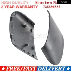 アバルト 595 695 バックミラー カバー プレートシェル ミラー カバー バルブ ステムカバー 1ペア FIAT PUNTO 735596883に適合