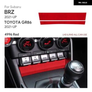 LHD RHD イタリアントップスエードカー エアコン ボタン フレーム パネル ステッカー スバル BRZ トヨタ GR86 2021 - 24 インテリア アクセサリー